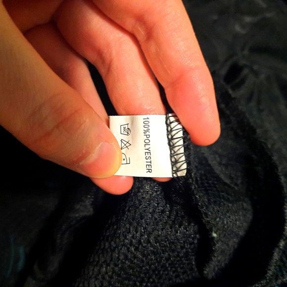 FINAL SALE🔖Sheer hi low hem black lace shirt sz 10 - Picture 7 of 7